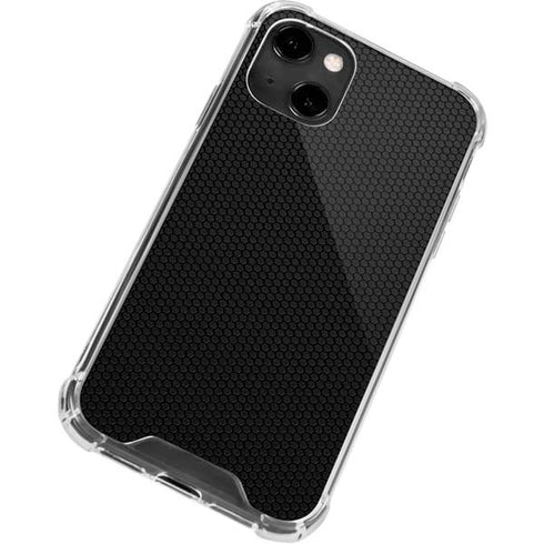 Specialty Vinyl Black Hex Texture iPhone 14 Clear Case